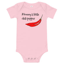Load image into Gallery viewer, Mommy&#39;s little chili pepper onesie
