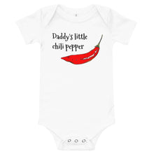 Load image into Gallery viewer, Daddy&#39;s little chili pepper onesie
