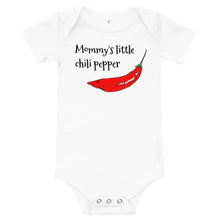 Load image into Gallery viewer, Mommy&#39;s little chili pepper onesie
