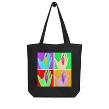 Load image into Gallery viewer, Warhol-style &quot;Ghost in the hand&quot; organic tote bag
