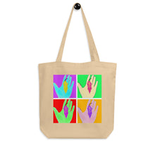 Load image into Gallery viewer, Warhol-style &quot;Ghost in the hand&quot; organic tote bag
